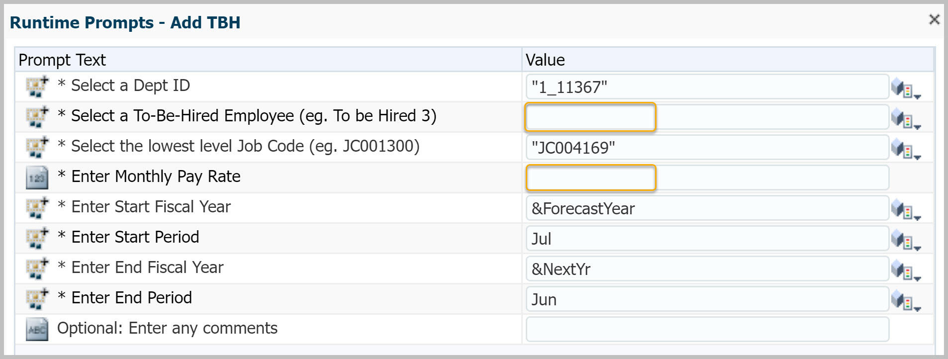 Add a TBH employee runtime prompts