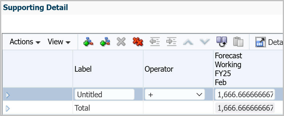 Supporting Details dialog box