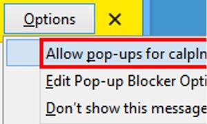 Firefox browser, unblock popups