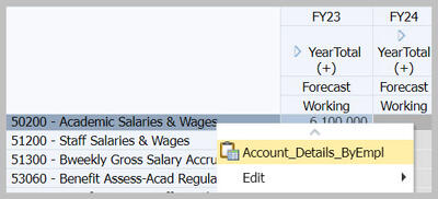 Account Details ByEmpl highlighted