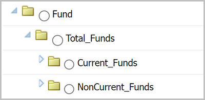 Fund dimension showing Current and Non Current funds